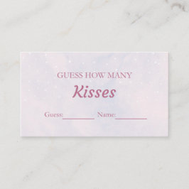 Tarjeta De Recepción Pastel Dreamy adivina cuántos besos de juego de no