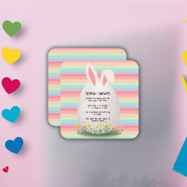 Tarjeta De Recepción Pastel Easter Egg Bunny Baby Shower