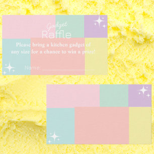 Tarjeta De Recepción Pastel Gadget Raffle Bridal Shower
