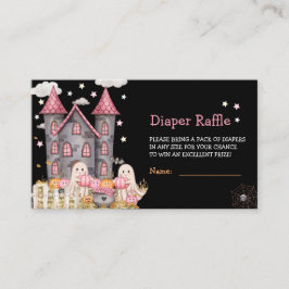 Tarjeta De Recepción Pastel Halloween Pequeño Chica de Boo Baby Shower