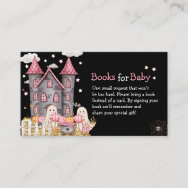 Tarjeta De Recepción Pastel Halloween Pequeño Chica de Boo Baby Shower