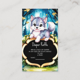 Tarjeta De Recepción Pastel Little Wolf Baby Shower