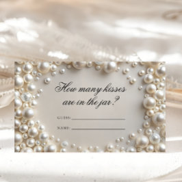 Tarjeta De Recepción Pastel Pearls cuántos besos de juego de novias