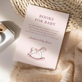 Tarjeta De Recepción Pastel Pink Cute Carousel Girl Baby Shower