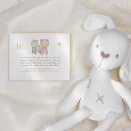 Tarjeta De Recepción Pastel Plush Toys Baby Shower