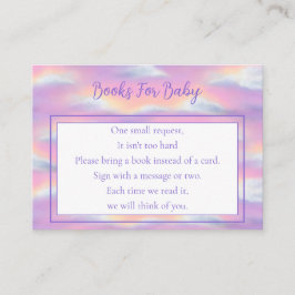 Tarjeta De Recepción Pastel Rainbow Sky Baby Shower