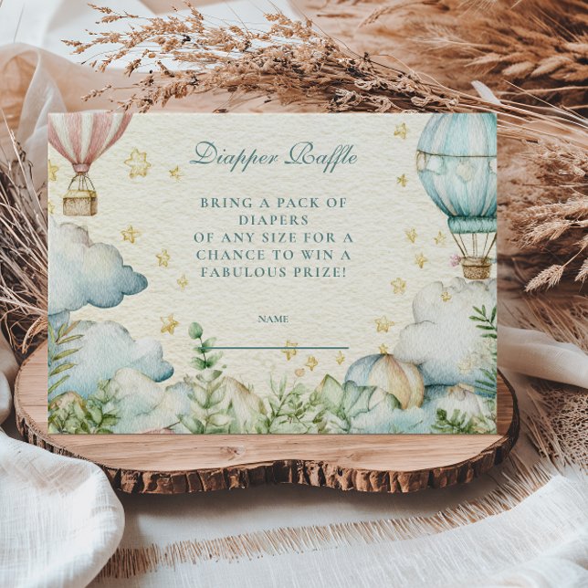 Tarjeta De Recepción Pastel Sky Adventure Diapper Raffle (Subido por el creador)