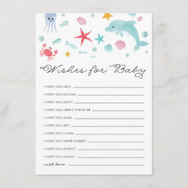 Tarjeta De Recepción Pastel Under the Sea Baby Shower quiere bebé