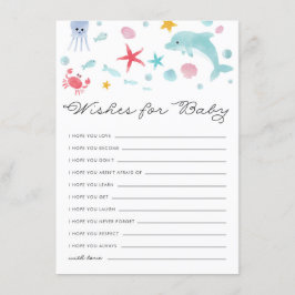 Tarjeta De Recepción Pastel Under the Sea Baby Shower quiere bebé