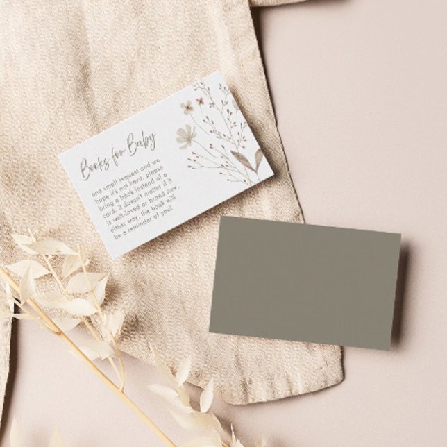 Tarjeta De Recepción Pastel Wildflower Floral Baby Shower | (Subido por el creador)