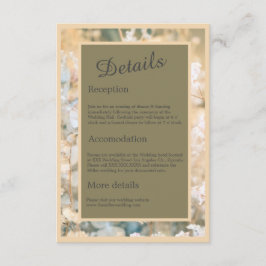 Tarjeta De Recepción Pastel Wildflower Meadow Boda