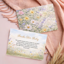 Tarjeta De Recepción Pastel Wildflower Meadow Spring Books for Baby