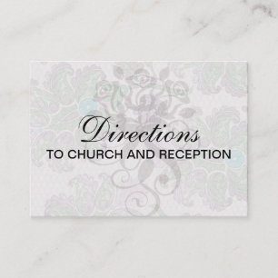 Tarjeta De Recepción pastelería de primavera damasco floral