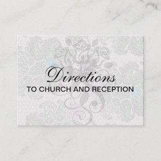 Tarjeta De Recepción pastelería de primavera damasco floral