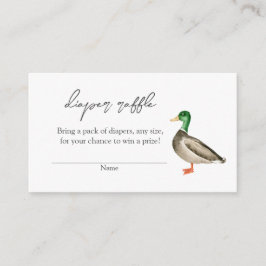 Tarjeta De Recepción Pato bohemio Raffle ducha bebé Insertar