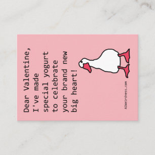 Tarjeta De Recepción Pato especial de yogur - Ai rareza San Valentín