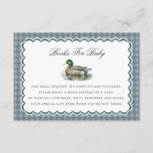 Tarjeta De Recepción Pato Mallard Caza Libros de Gingham para Bebé