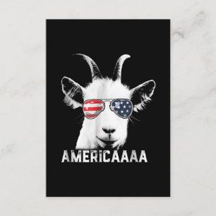 Tarjeta De Recepción Patriotic Goat Funny Goat America