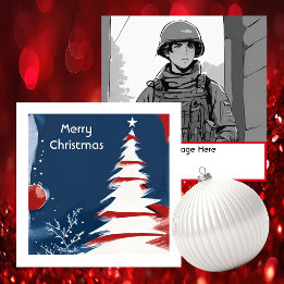 Tarjeta De Recepción Patriotic Military USA