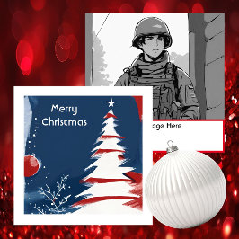 Tarjeta De Recepción Patriotic Military USA