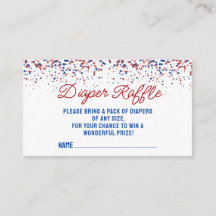 Patriótico All American Stars Diaper Raffle Game