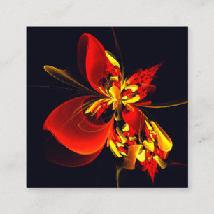 Tarjeta De Recepción Patrón de arte abstracto moderno floral amarillo r