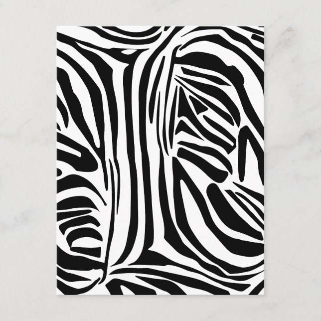 Tarjeta De Recepción Patrón de cebra (Anverso)