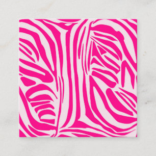 Tarjeta De Recepción Patrón de cebra rosa