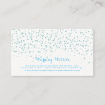 Patrón de confetán azul y Boda blanco turquesa