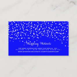 Tarjeta De Recepción Patrón de confetti Boda azul y blanco