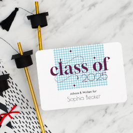 Tarjeta De Recepción Patrón elegante y moderno de la capa de graduación