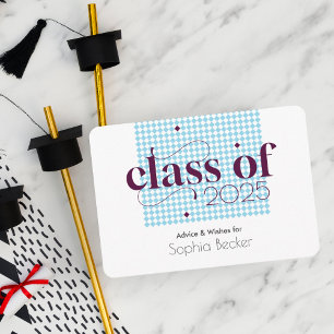 Tarjeta De Recepción Patrón elegante y moderno de la capa de graduación