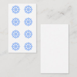 Tarjeta De Recepción Patrón mágico de invierno azul Snowflake