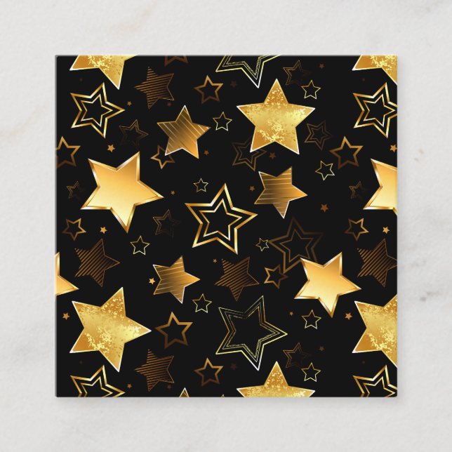Tarjeta De Recepción Patrón sin foco con las estrellas doradas (Anverso)