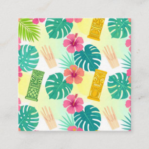 Tarjeta De Recepción Patrón Tiki Hawaiano Tropical para Bodas Fiestas