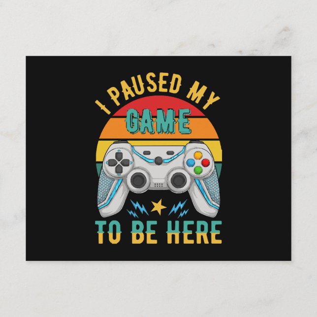 Tarjeta De Recepción pausé mi juego (Reverso)