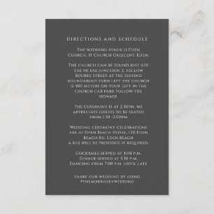 Tarjeta De Recepción Pauta de direcciones de boda de la guirnalda en mo