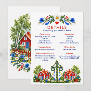 Tarjeta De Recepción Pavo Real Botánico de Boda Arte de Sobre de Alta