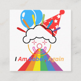 Tarjeta De Recepción Payaso: estoy sobrio otra vez