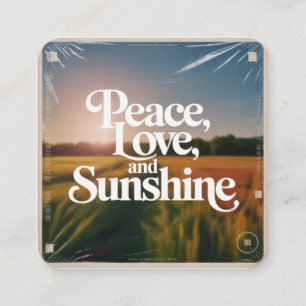 Tarjeta De Recepción Paz, Amor y Sol
