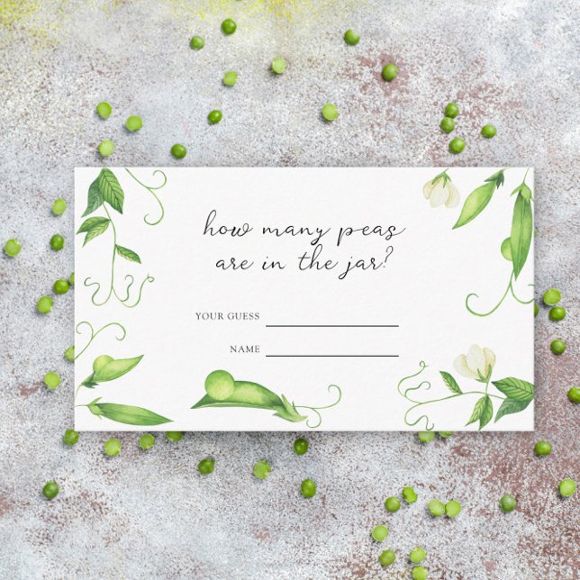 Tarjeta De Recepción Pea baby ducha - adivinen cuántos guisantes (Subido por el creador)