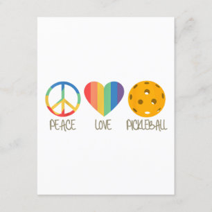 Tarjeta De Recepción Peace Love Pickleball