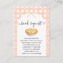 Tarjeta De Recepción Peach Coquette Pumpkin Pie Book Request