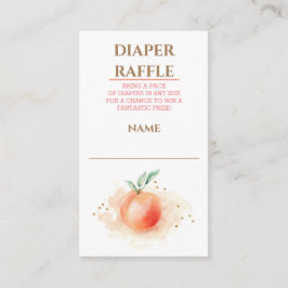 Tarjeta De Recepción Peach Fruit Baby Shower Diaper Raffle