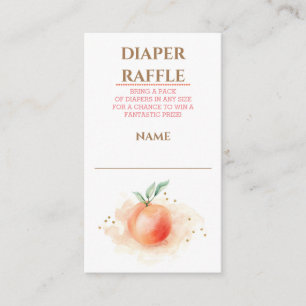 Tarjeta De Recepción Peach Fruit Baby Shower Diaper Raffle