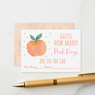 Tarjeta De Recepción Peach Gold Adivina cuántos juegos