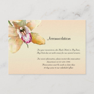 Tarjeta De Recepción Peach Orchid Watercolor Posh Boda Insertar