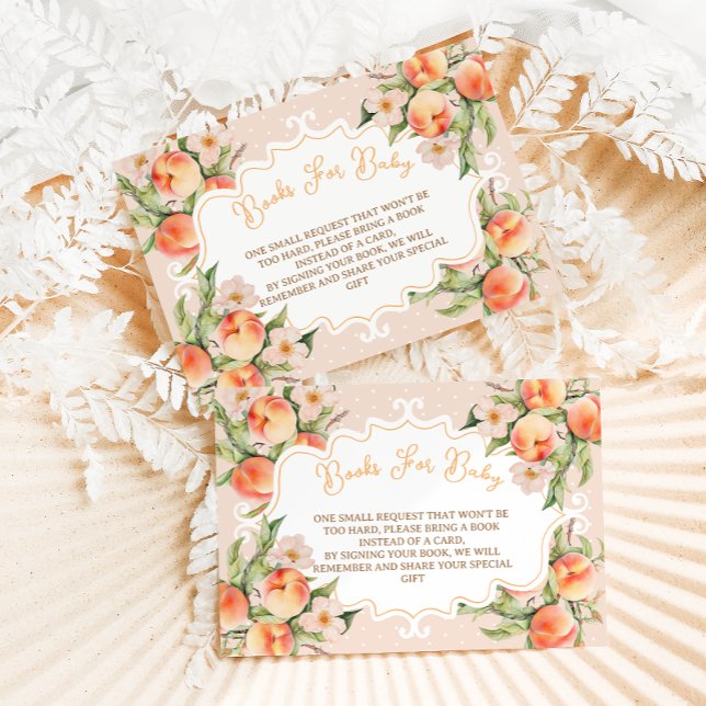 Tarjeta De Recepción Peach rosado con flores Baby Shower Solicitud de l (Subido por el creador)