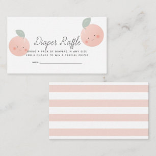 Tarjeta De Recepción Peaches y Cream Baby Shower Diaper Raffle Ticket