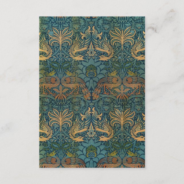 Tarjeta De Recepción Peacock y Dragón, 1878 por William Morris (Anverso)